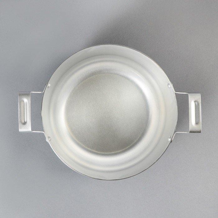 Кастрюля, 2,5 л, глубокая, металлическая крышка, цвет хромированный