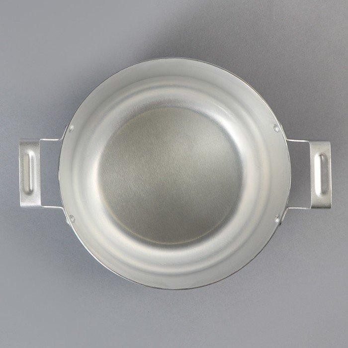 Кастрюля, 2,5 л, глубокая, металлическая крышка, цвет хромированный