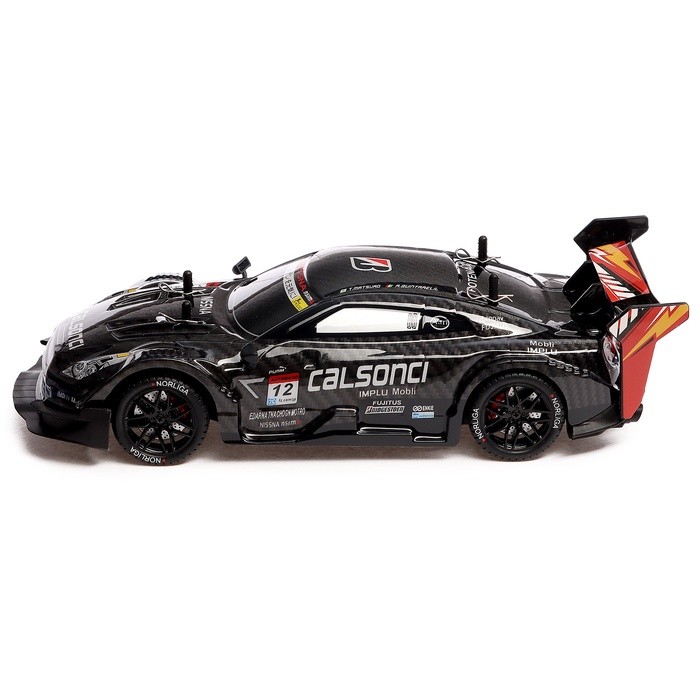 Машинка на пульте управления «Огненный Дрифт», радиоуправление, дрифт эффект, сменные колеса, работает от аккумулятора, цвет чёрный