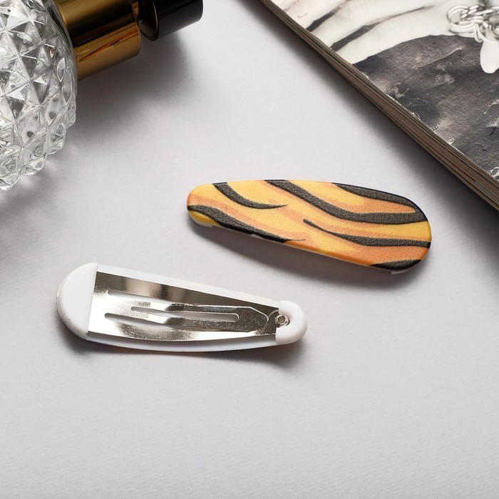 Невидимка для волос "Паула" (набор 2 шт) полосы, 5 см