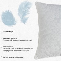 Подушка «Этель» Лебяжий пух 50×70 см, поплин