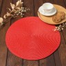 Салфетка сервировочная Доляна  "Классика", цв.красный, d 38 см