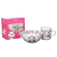 Набор детской посуды "Кошечка Мари" 2 предмета: салатник, кружка, Коты Аристократы