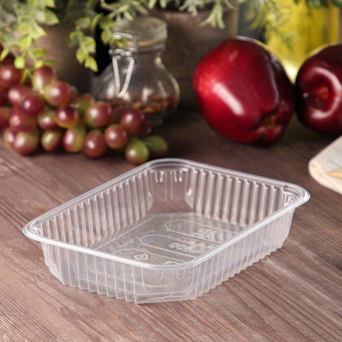 Контейнер одноразовый «Юпласт», 2 л, 18,6×13,2×13 см, цвет прозрачный