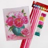 Вышивка крестиком с бисером «Пионы», набор для творчества, 20 х 25 см Вышивка крестиком с бисером «Пионы», набор для творчества, 20 х 25 см