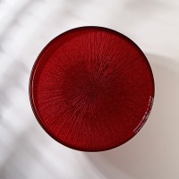 Блюдо сервировочное для торта «Кувшинка», d=28 см, на ножке, цвет красный