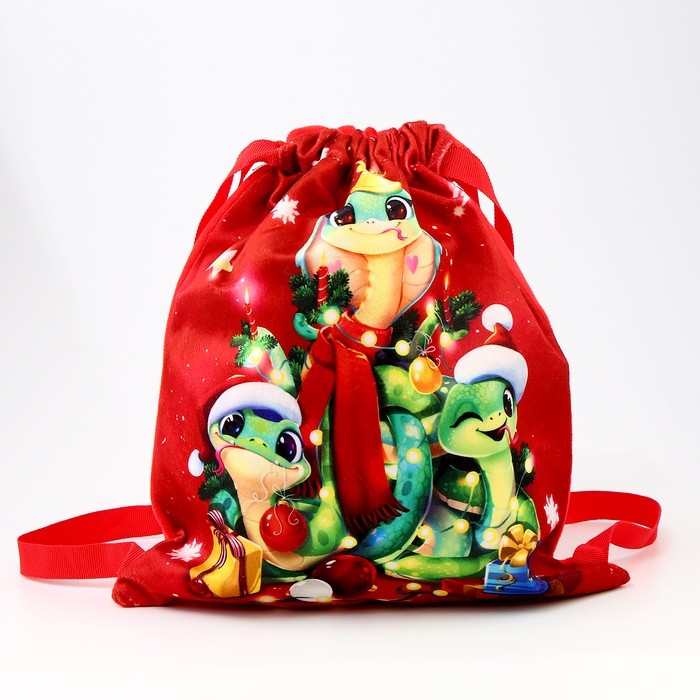 Рюкзак-мешок детский «Весёлые змейки», 35 х 30 см