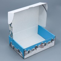 Коробка подарочная новогодняя складная «С Новым годом», 30.5×22×9.5 см