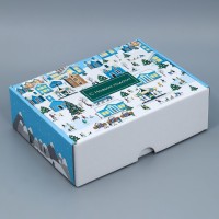 Коробка подарочная новогодняя складная «С Новым годом», 30.5×22×9.5 см