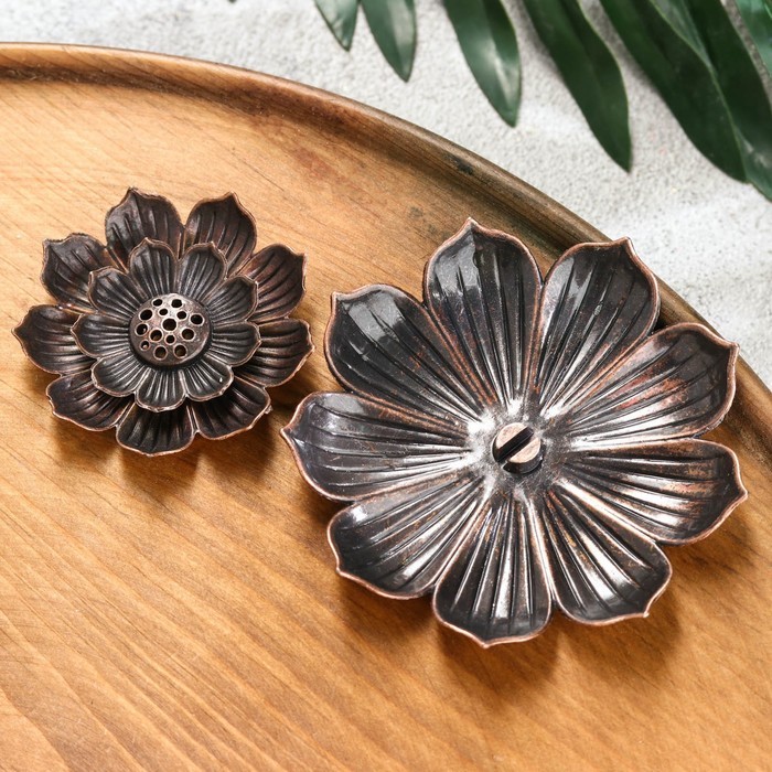 Подставка для благовоний TAKE IT EASY «Лотос», цвет медный, d=8.8 см