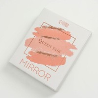 Зеркало настольное, двустороннее, с увеличением, зеркальная поверхность 11 × 15,5 см, цвет белый