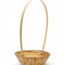 Корзина плетёная для хранения, 20×20×8 см, ручка h=21 см, бамбуковая, цвет натуральный, Greengo