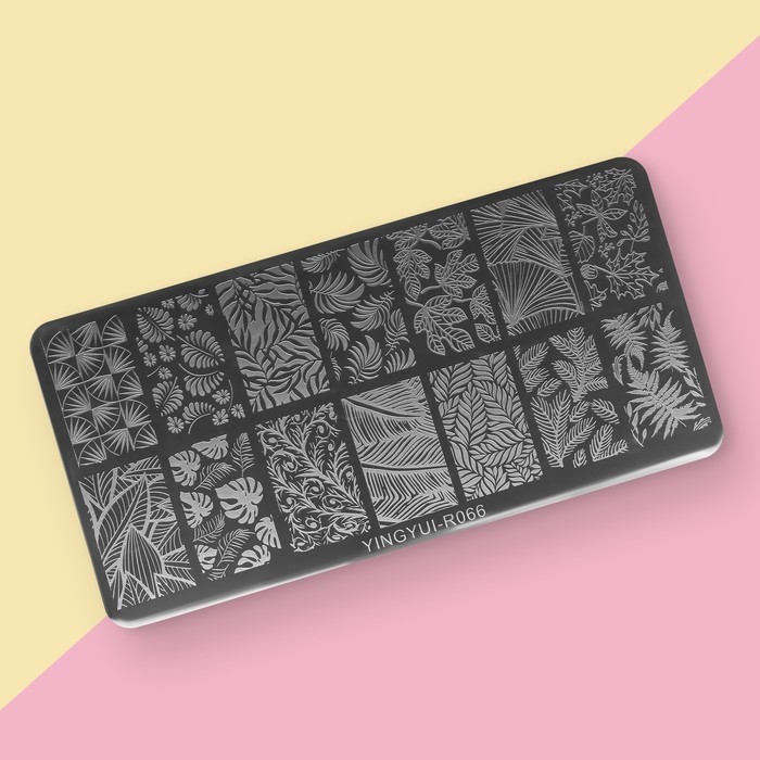 Диск для стемпинга металлический «Листочки», 12 × 6 см