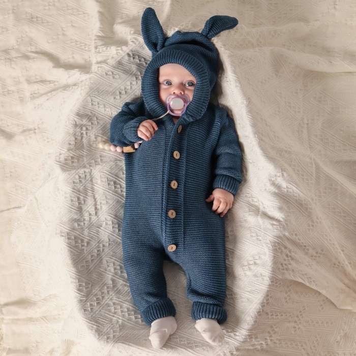 Комбинезон вязаный Крошка Я "Зайчик" рост 62-68 см