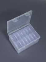 Органайзер для хранения мелочей, 14 баночек, 15.7×11.7×7.2 см, прозрачный