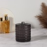 Органайзер для хранения, 1 секция, с крышкой, d=10×12.5 см, чёрный