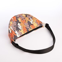 Сумка молодёжная на молнии, цвет разноцветный/розовый