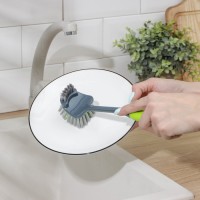 Щётка для посуды Доляна «Green day», двойная, 5.5×7.5×28.5 см