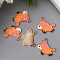 Декор металл для творчества "Единорожка" эмаль 2,2х2,4 см