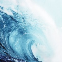 Штора для ванной Доляна WAVE, с люверсами, 180×180 см, полиэстер