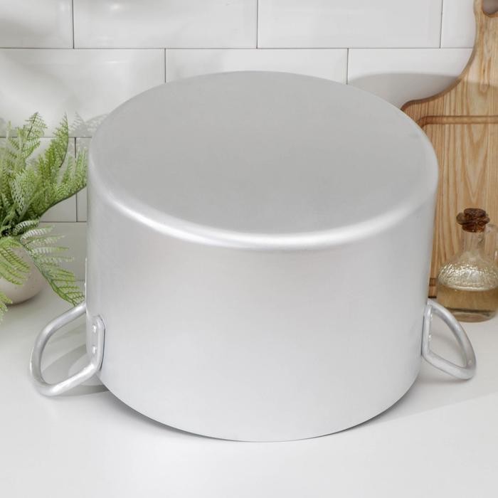 Котёл, 30 л, металлическая крышка, цвет хромированный