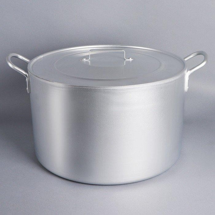 Котёл, 30 л, металлическая крышка, цвет хромированный