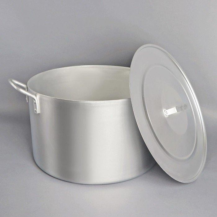 Котёл, 30 л, металлическая крышка, цвет хромированный