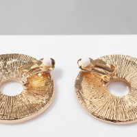 Клипсы для ушей QF «Диск», цвет золото