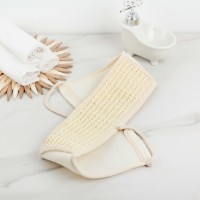 Мочалка-лента для тела массажная Доляна, 70×10 см, бежевая