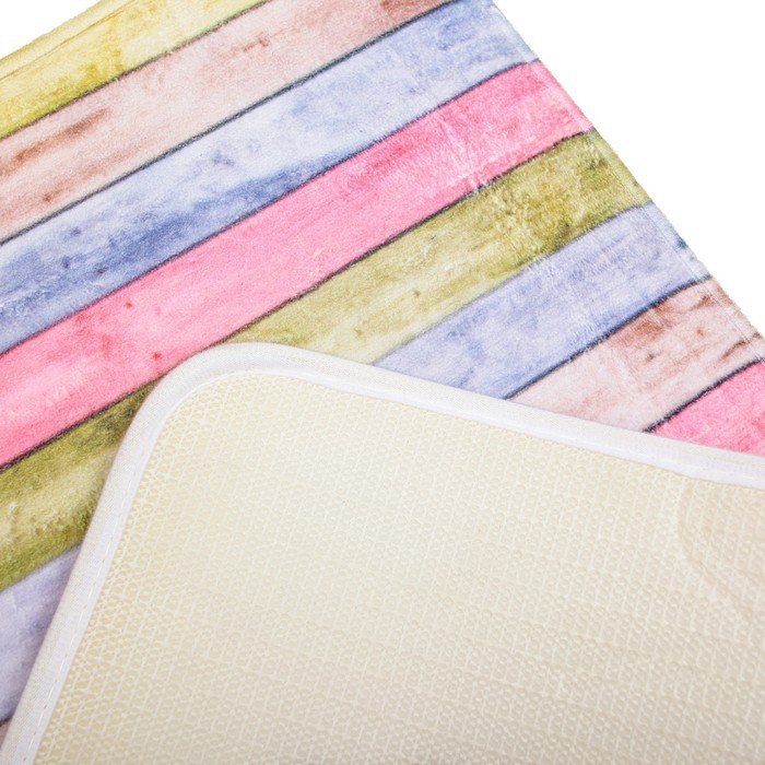 Коврик для ванной и туалета Доляна «Цветное дерево», 40×60 см