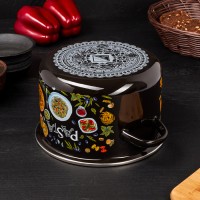 Кастрюля Pasta, 3 л, эмалированная крышка, индукция, цвет коричневый