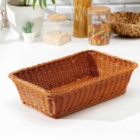 Корзина для продуктов Доляна, 40×25×10 см, коричневая