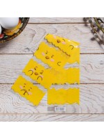 Термонаклейки на 7 яиц «Весёлые цыплята» на пасху, 7.3×34.2 см