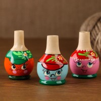 Свистулька «Колобок», 4×6 см, микс, ручная роспись