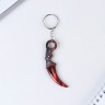 Брелок для ключей деревянный «Керамбит», красный, 3×8 см