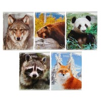 Тетрадь 48 листов в клетку, Calligrata «Дикие животные», МИКС