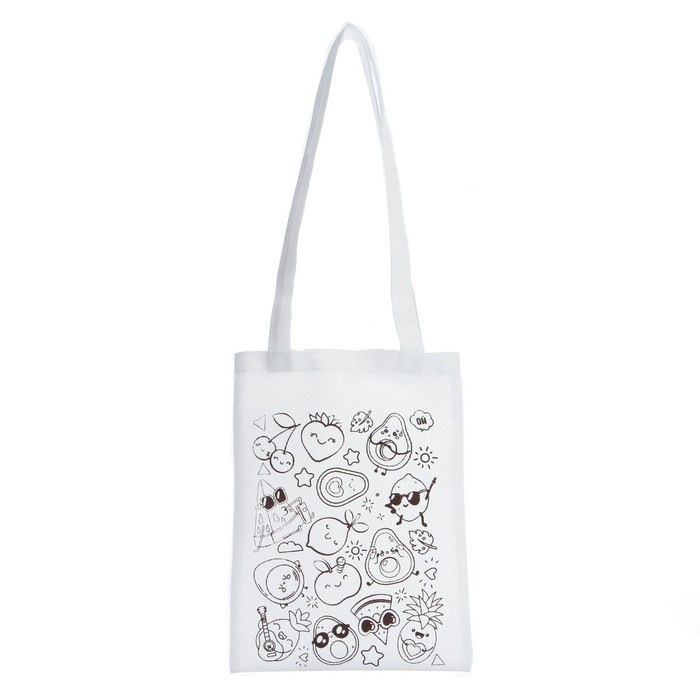 Сумка-Шоппер, раскраска «Фруктики» 20 × 27 см