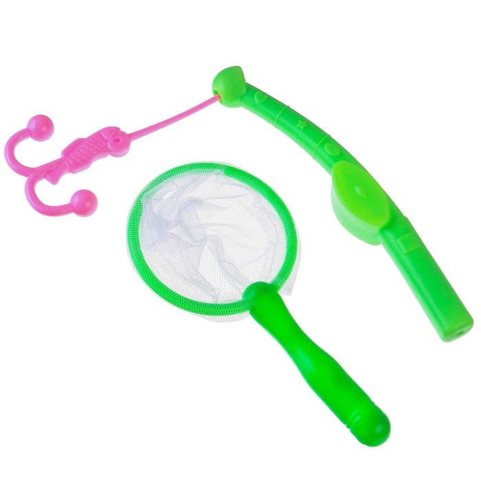 Игрушка для ванны Крошка Я «Морской мир» в наборе пазл, сачок, удочка