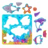 Игрушка для ванны Крошка Я «Морской мир» в наборе пазл, сачок, удочка