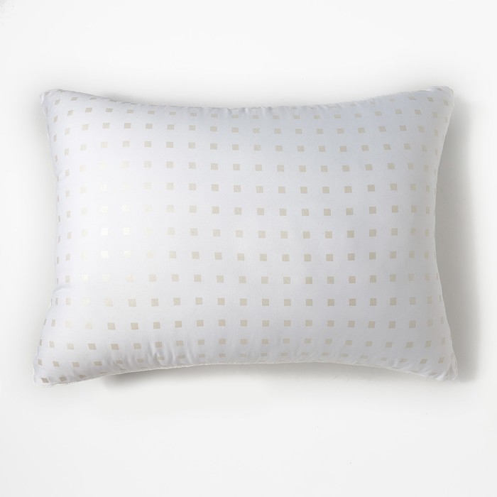 Подушка Экономь и Я 70*70 Лебяжий пух, чехол тик, цв. МИКС, п/э