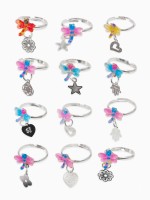 Кольцо «Выбражулька. Стрекоза с подвеской», МИКС, безразмерное