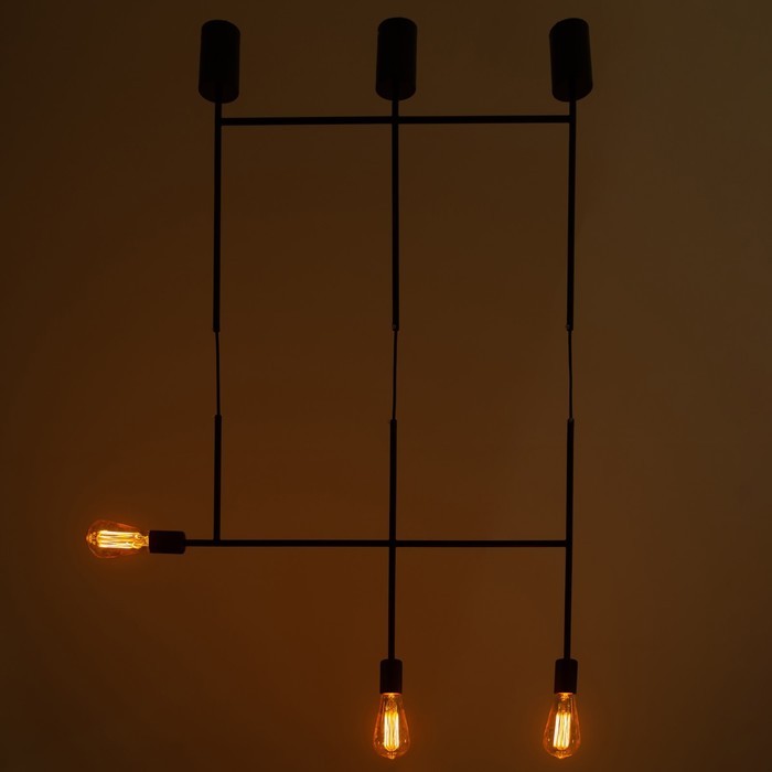 Светильник BayerLux "Лучик" 3хЕ27 40Вт черный 70х5х30-130см