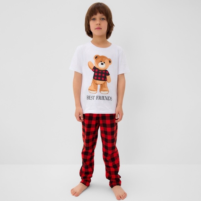 Пижама детская KAFTAN: Best friends размер 30 (98-104 см)