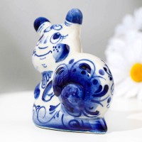 Сувенир «Улитка», средняя, 6 см, гжель