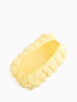 Косметичка на молнии женская, с подкладом, маленькая, жёлтая