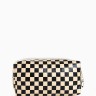 Косметичка на молнии, маленькая, с рисунком «Шахматная доска», чёрная/бежевая