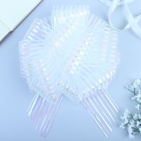 Подарочный бант - шар №10 «Полоски», белый, для упаковки подарков