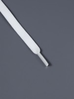 Шнурки для обуви, пара, плоские, с фиксаторами, эластичные, 8 мм, 100 см, белые