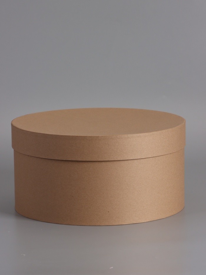 Коробка круглая подарочная, крафт, 30×15 см