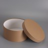 Коробка круглая подарочная, крафт, 30×15 см